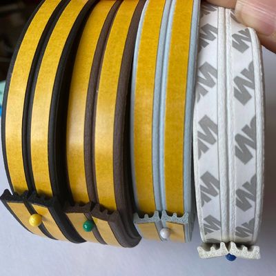 نوار آب و هوایی ضد بادی برای درب و پنجره خود چسب سیلیکون 3-25mm ارتفاع انبار 3-50mm عرض برعکس