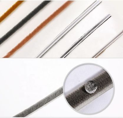 برس پاک کننده آب و هوا برای پنجره های لغزنده 100٪PP برس پاک کننده ارتفاع 3-25mm / عرض 3-50mm