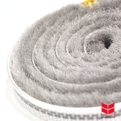 3-50mm عرض درب کشویی دریچه پشم آلومینیوم آلیاژ نوار برس آب و هوا نوار برای در سیاه / خاکستری / قهوه ای / سفید / دیگر
